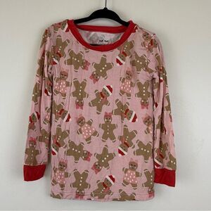 Little Sleepies Pink Gingerbread Pajama Top ONLY Size 4T Boys Girls Unisex